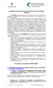 Comisión Provincial para la Erradicación del Trabajo Infantil