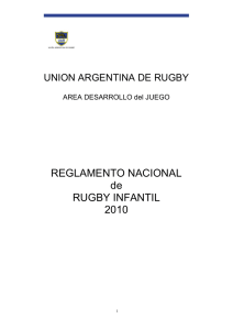 REGLAMENTO NACIONAL de RUGBY INFANTIL