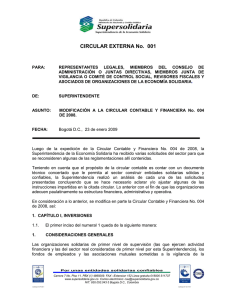 Circular Externa No. 001 de 2009