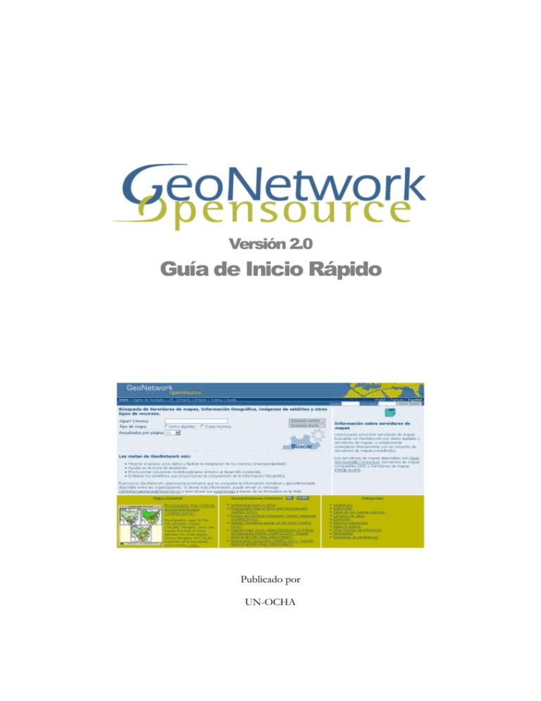 1 - ¡Comencemos! - GeoNetwork Opensource