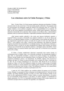Las relaciones economicas entre UE y China