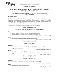Conferencia de Religiosos de Colombia Comisión de Formación