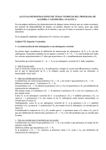 Demostraciones Espacios Vectoriales