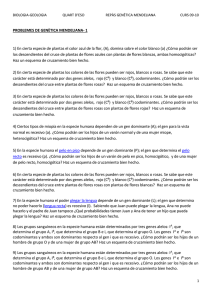 Cómo podrán ser los descendientes del cruce de plantas de
