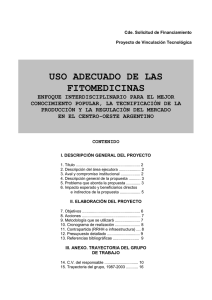 Uso adecuado de las Fitomedicinas. Enfoque interdisciplinario para