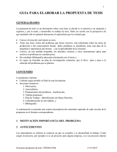 Guía para Elaborar una Propuesta de Tesis