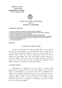 INTERNADO NACIONAL BARROS ARANA DEPARTAMENTO DE FILOSOFÍA Prof. Sra. Eugenia González