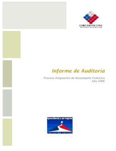 Informe de Auditoría Proceso Asignación de Desempeño Colectivo Año 2006