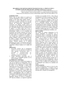 DESARROLLO DE SISTEMAS BIOTECNOLÓGICOS PARA LA PROPAGACIÓN Y Turbinicarpus (cactaceae . -