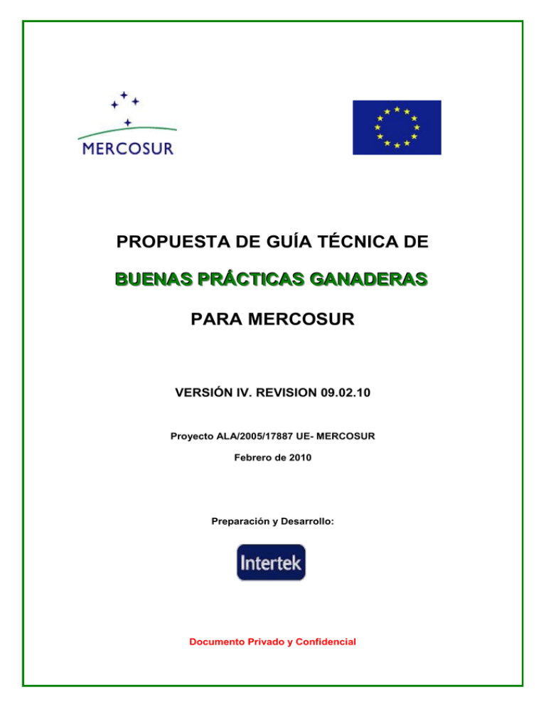 Manual De Buenas Prácticas Ganaderas (Unión Europea