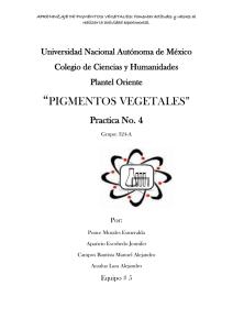 PIGMENTOS_VEGETALES - BIOLOGIA II