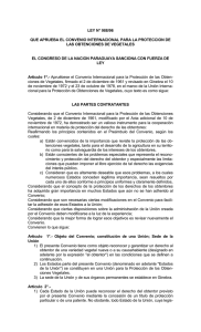 LEY 988_96 QUE APRUEBA EL CONVENIO INTERNACIONAL