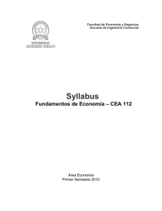 Syllabus – CEA 112 Fundamentos de Economía