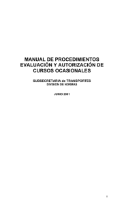 Manual de Procedimientos Evaluación y Autorización de Cursos