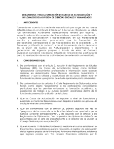 lineamientos para la operación de cursos de actualización y