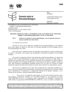 XI/25. Utilización sostenible de la diversidad biológica: carne de