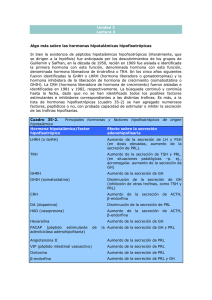 Algo más sobre las hormonas hipotalámicas hipofisotrópicas