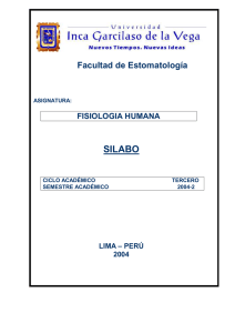 SILABO  Facultad de Estomatología FISIOLOGIA HUMANA