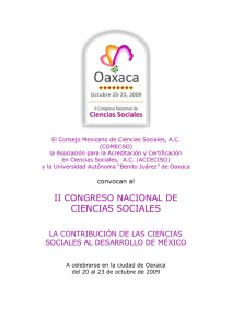 II Congreso Nacional de Ciencias Sociales