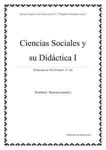 Ciencias Sociales y su Didáctica I