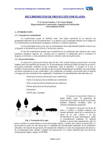recubrimientos de proyecci&oacute;n por plasma