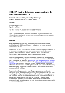 NTP 337: Control de fugas en almacenamientos de gases licuados