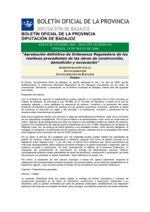 Boletín Oficial de la Provincia Diputación de Badajoz Anuncio