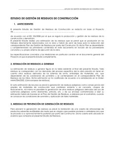 ESTUDIO DE GESTIÓN DE RESIDUOS DE CONSTRUCCIÓN