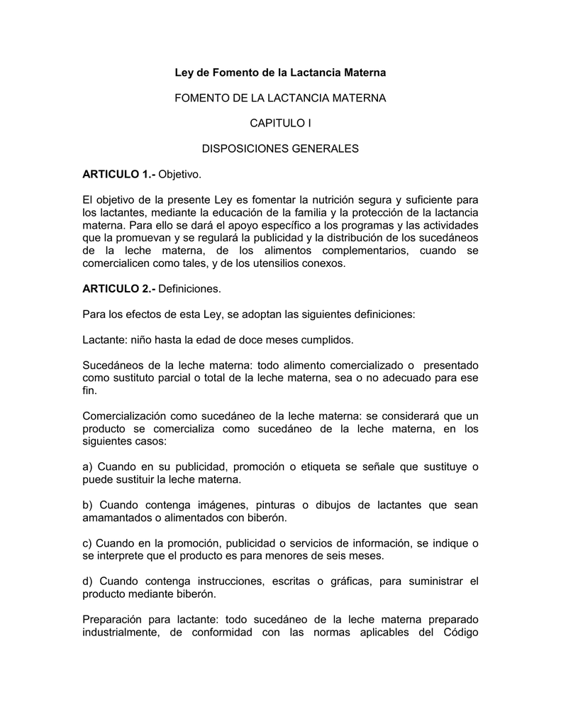 objetivo de charla sobre lactancia materna