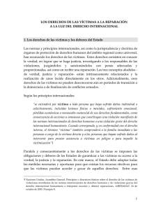 Derecho de las v&iacute;ctimas a la reparaci&oacute;n.