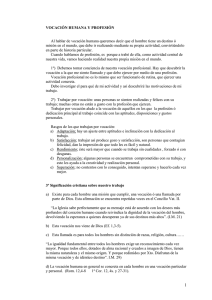 VOCACIÓN HUMANA Y PROFESIÓN