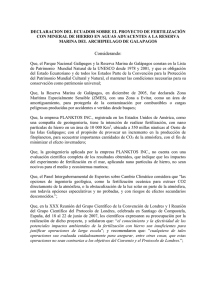 el documento de Declaración del Ecuador