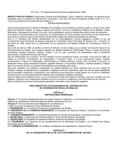 reglamento de los organismos del sistema estatal de coordinacion