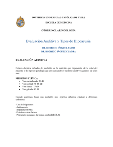 Evaluación Auditiva y Tipos de Hipoacusia