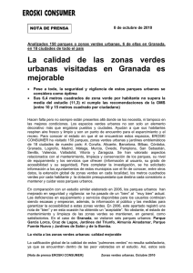 NOTA DE PRENSA 8 de octubre de 2010