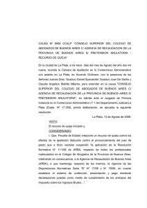 CAUSA Nº 9568 CCALP “CONSEJO SUPERIOR DEL COLEGIO DE