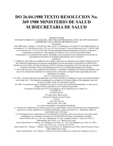 DO 26.04.1988 TEXTO RESOLUCION No. 369 1988 MINISTERIO DE SALUD
