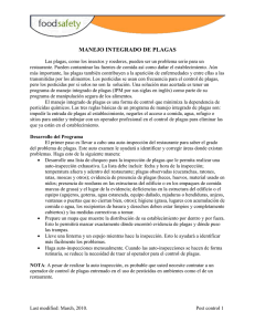 ¿Cómo negarle Comida y refugio a las plagas en