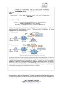 APORTE DE LA CITOMETRIA DE FLUJO AL ESTUDIO DE SINDROMES HEMOFAGOCITICOS TÍTULO: