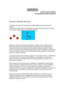 OZONO  Esructura molecular del ozono. Jorge Pascual de Pedro