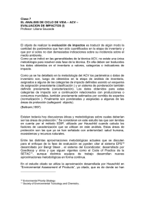 Clase 7 &ndash; ACV &ndash; EL ANALISIS DE CICLO DE VIDA