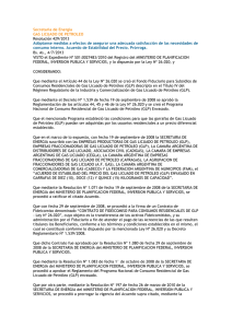 Secretaría de Energía GAS LICUADO DE PETROLEO Resolución 429/2013