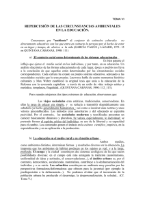 REPERCUSIÓN DE LAS CIRCUNSTANCIAS AMBIENTALES EN LA EDUCACIÓN.