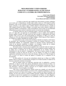 monarquismo y fernandismo - Universidad Autónoma Metropolitana