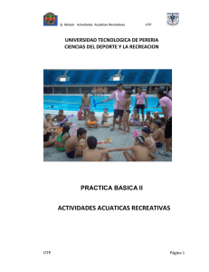 ||| Modulo Actividades Acuáticas Recreativas UTP