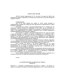 Resolución SRT Nº 231/96 - Ministerio de Trabajo de la Provincia