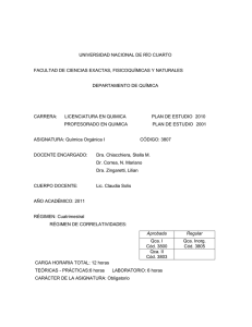 Química Orgánica - Universidad Nacional de Río Cuarto