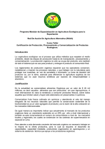 Programa Modular de Especialización en Agricultura Ecológica para la Exportación