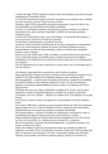 A finales del siglo XVIII la química se asienta como una disciplina