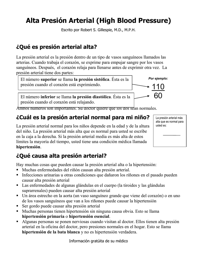 Número inferior de su presión arterial